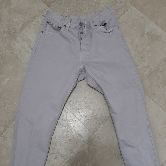 Levi's High Waisted cropped straight jeans in Lavender - Picture 1 of 8